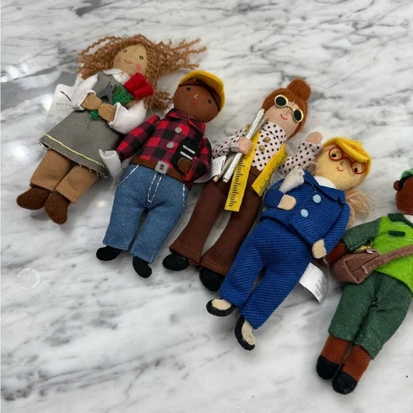 NWT Handcrafted Felt Doll Ornament Set - Career Workers Construction Florist - Picture 4 of 4